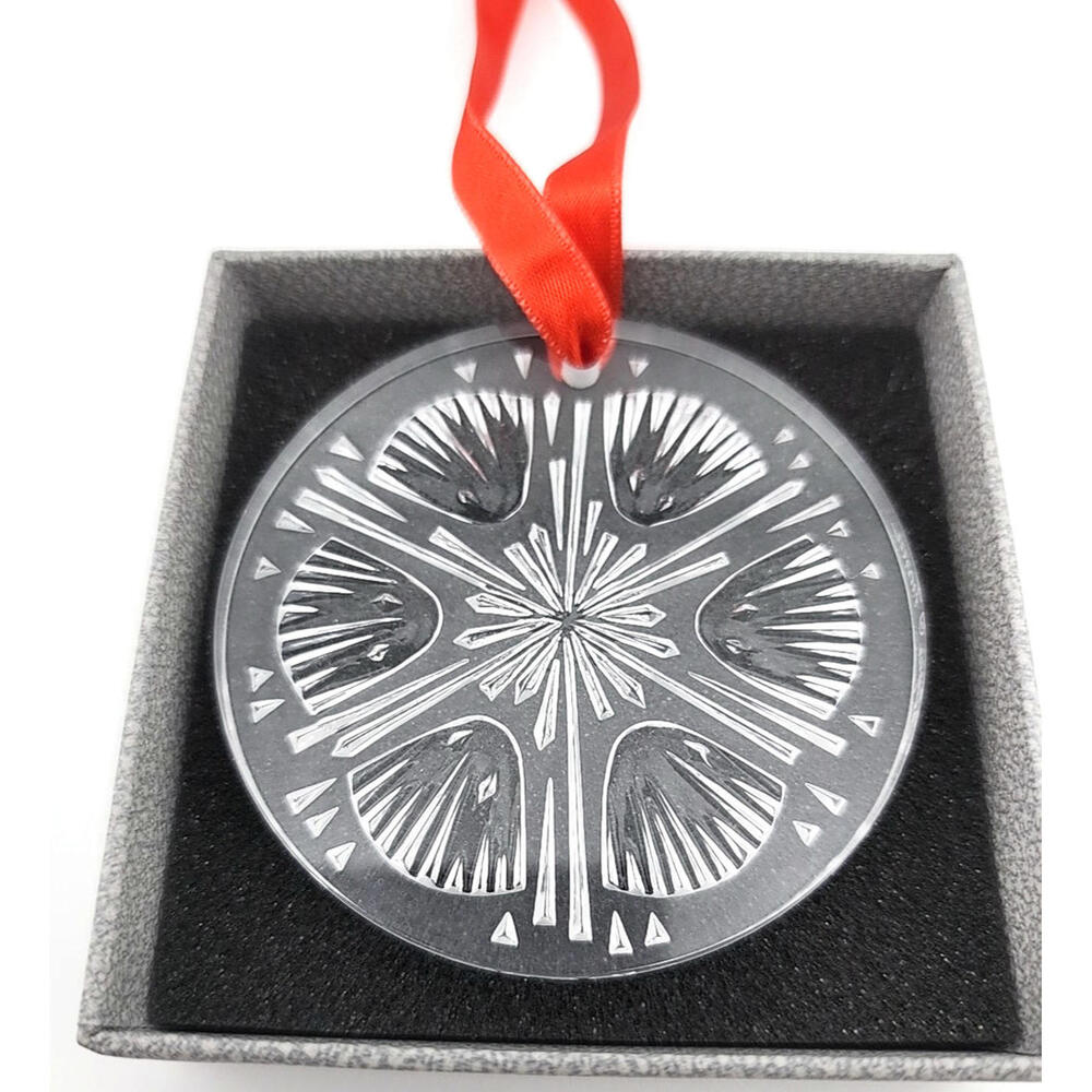 Lalique France Crystal Christmas Ornament – Chardon Clear – 2005 w/ Original Box